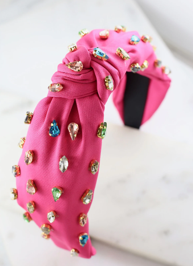 Hot Pink Jewled Headband