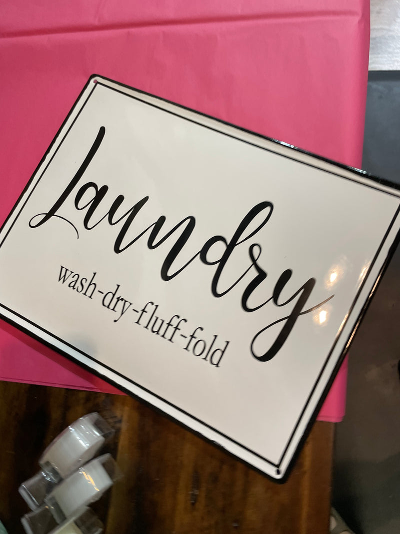 Laundry Script Sign