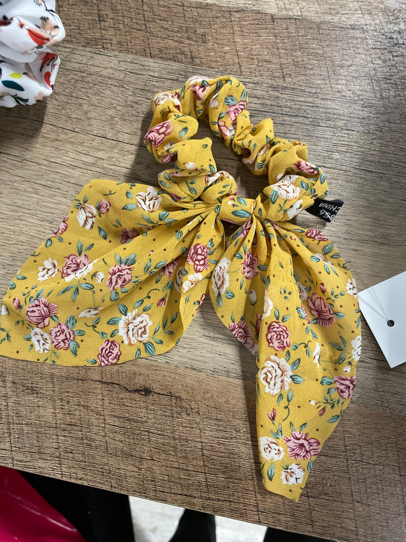 Mustard Rose Hair Scarf