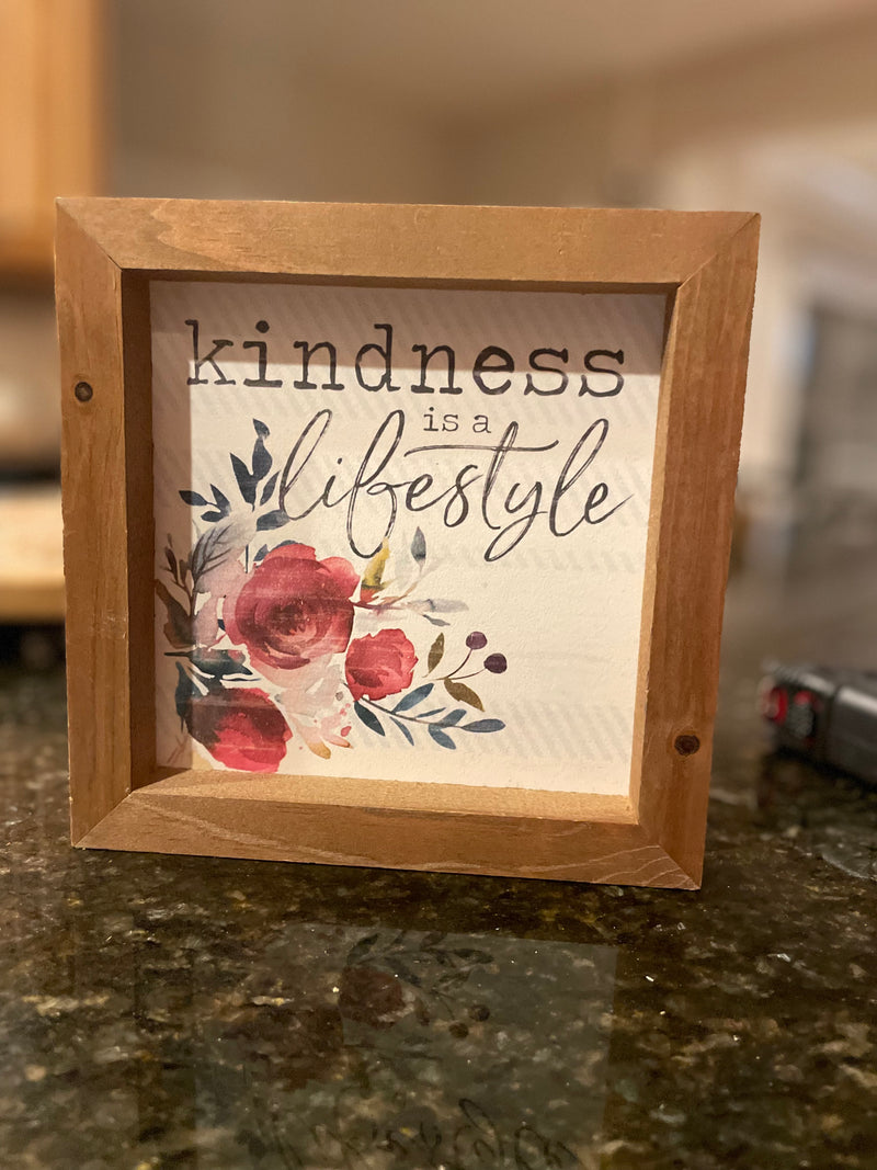 Kindness Is A Framed Sign