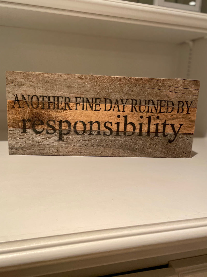 Ruined By Responsibility