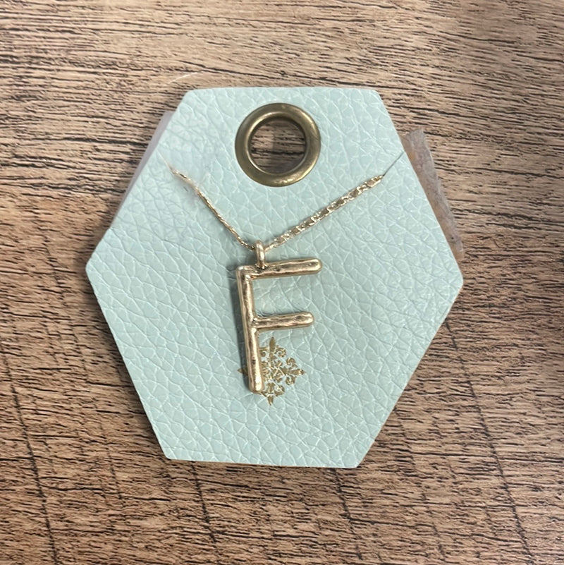 Hammered Letter Necklace