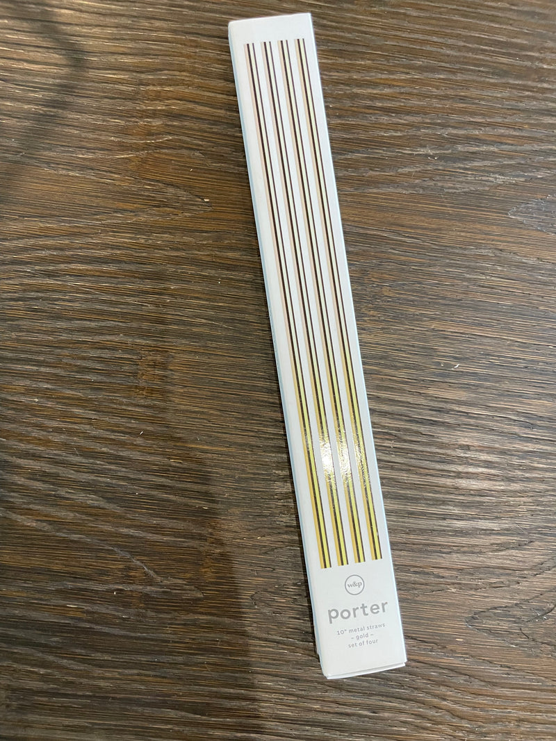 Gold 10in Set of Straws