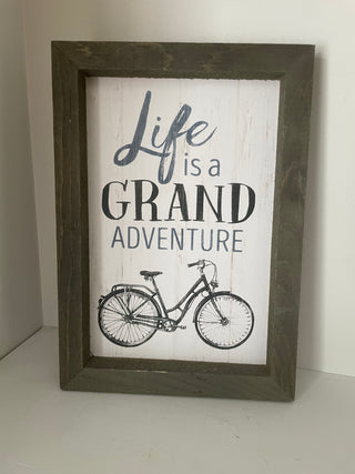 Life Is Grand Framed Sign