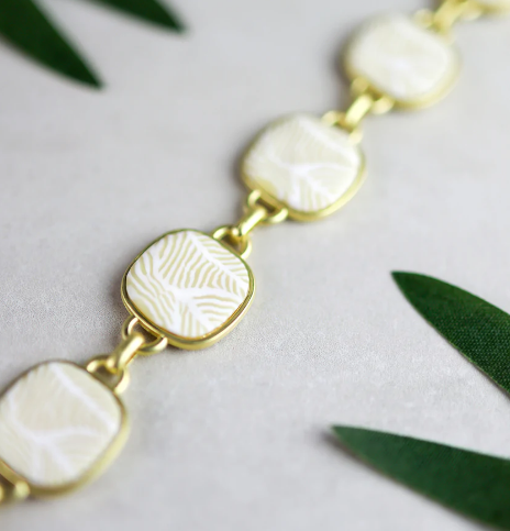 Ivory Palm Coin Bracelet