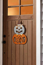 Pumpkin Light Up Door Hanger