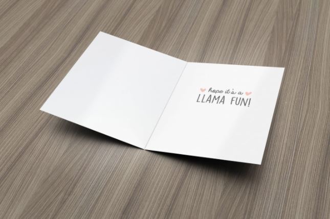 Llama Kid's B-day Card