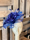 Navy Ruffle Trim Fascinator