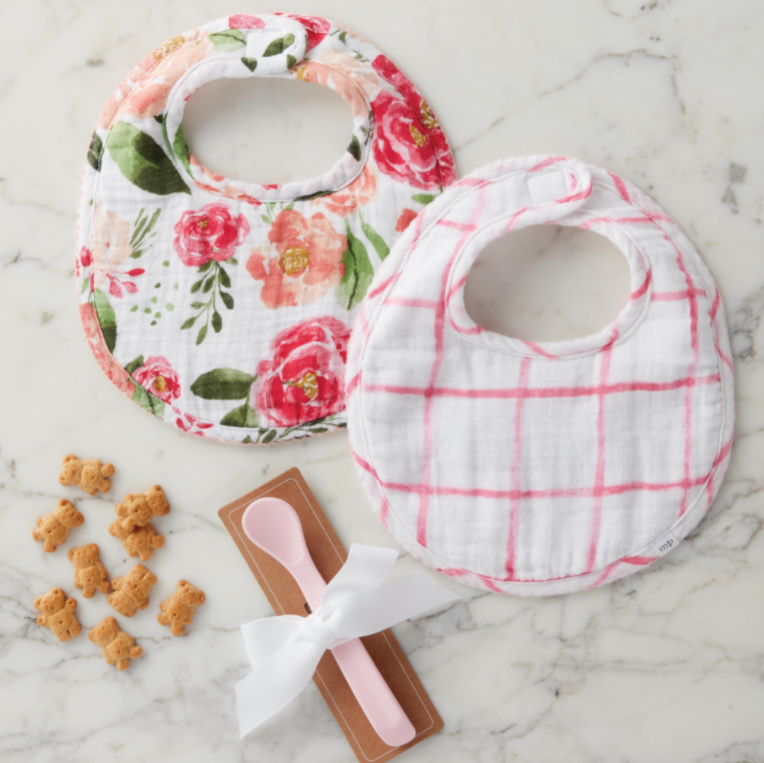 Peony Bib & Spoon Set