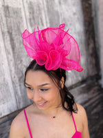 Fuchsia Sinamay Fascinator