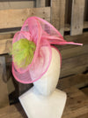 2 Tone Fascinator Pink/Olive