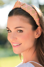 Pink Straw Knot Headband