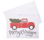 Plaid Truck Holiday Box Card
