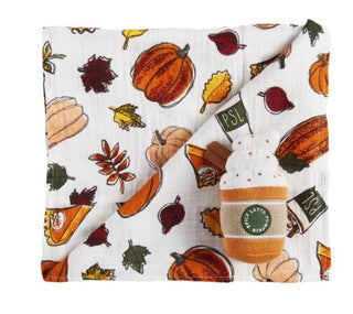 Pumpkin Swaddle Rattle Set