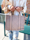 Taupe Clare Quilted Bag