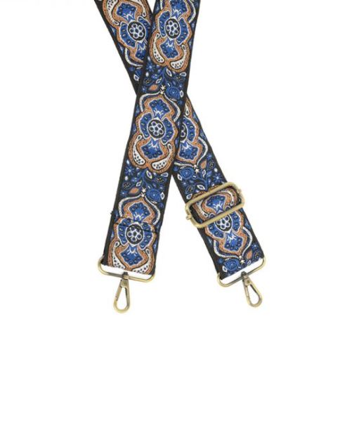 Teal Paisley Purse Strap