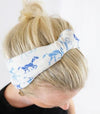 KY Derby Horses 4 in 1 Top Knot Blue