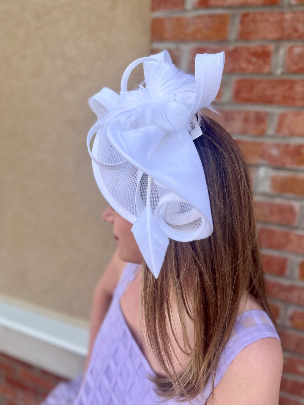 White Fashion Fascinator