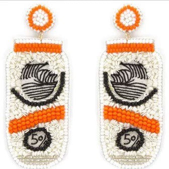 White Claw Earring Orange