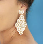 White Luna Earring