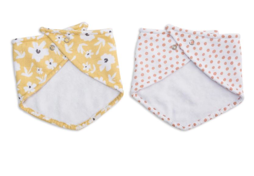 Wildflower/Dots Bib Set