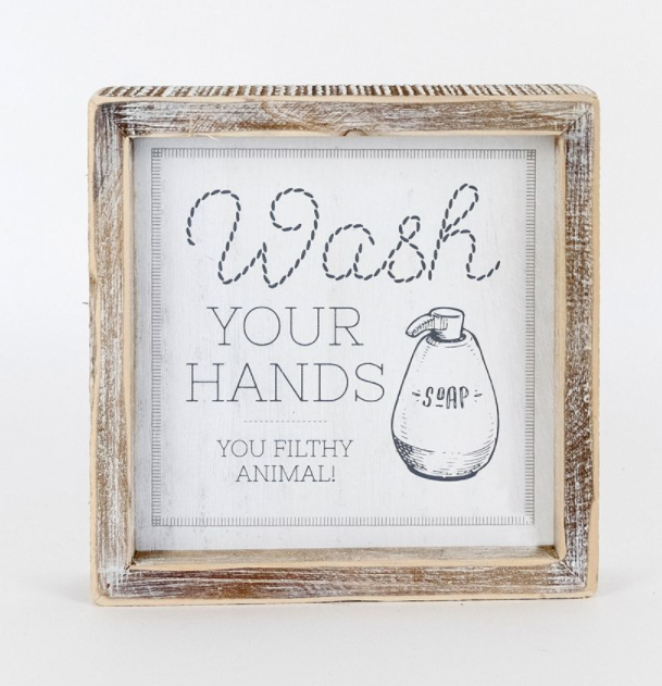 Wipe/Wash Reversable Framed Sign